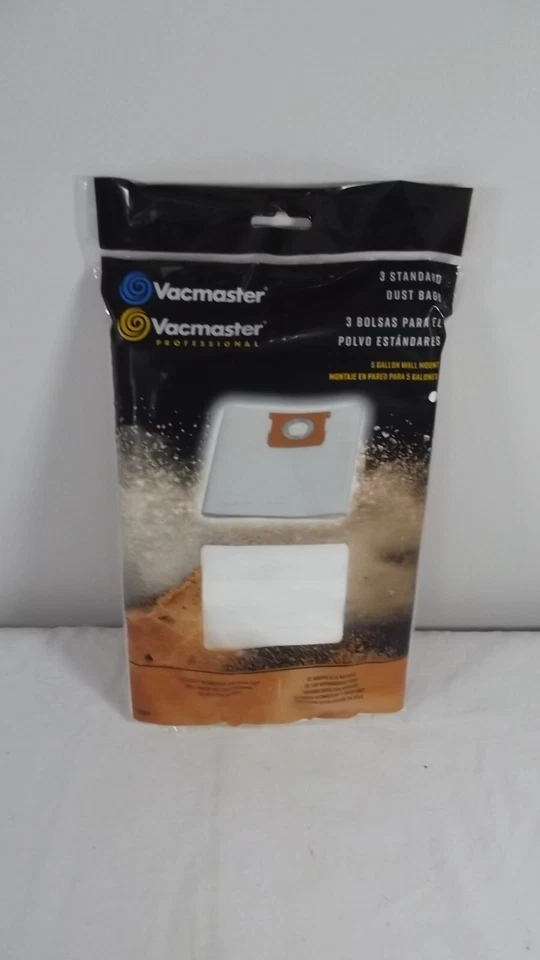 Vacmaster 5 galones montaje en pared, 3 bolsas antipolvo estándar, nuevo, VDBP T43 Foto 1 de 1