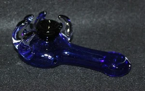 5" BLUE BEAR CLAW Pfeife Glas Tabak Rauchen Kralle Pfeife BLUE GLAS Pfeifen - Bild 1 von 6