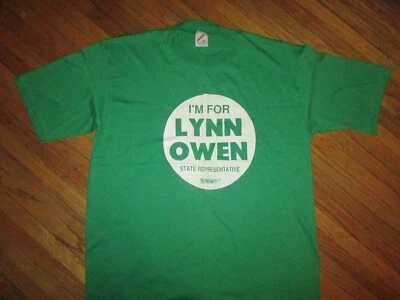 CAMISETA DE COLECCIÓN AÑOS 80 90 I'M FOR LYNN OWEN Camiseta Representante del Estado de Michigan 50/50 XL Foto 1 de 3
