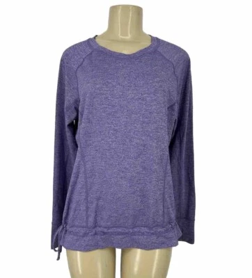 Lucy Large Women Pullover Active Crewneck Top Stretch Long Sleeve Drawstring PR8 - Image 1 of 4
