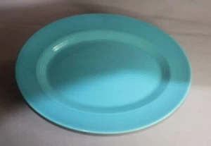 VINTAGE HOMER LAUGHLIN FEISTA TURQUIOSE BLUE SERVING PLATTER 11 3/4" USA - Imagen 1 de 5