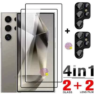 2PCS Tempered Glass Screen Protector For Samsung Galaxy S23 S24 S25 Plus Ultra - Image 1 of 4