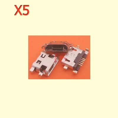   Alcatel One Touch Fierce 2 7040N porta carregador micro USB EUA 5 peças - Imagem 1 de 2