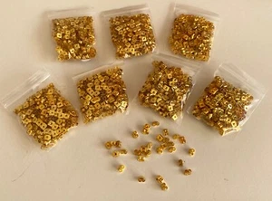Bundle 800pc stainless steel gold stud earring back plug blocked stopper finding - Picture 1 of 10
