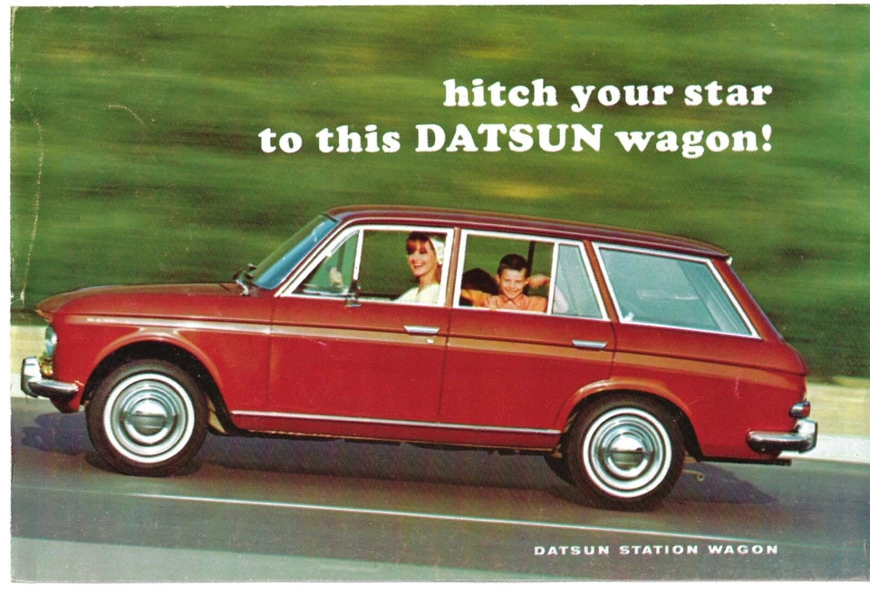 Nissan Datsun Bluebird 1300 Station Wagon Mid 1960s USA Market Foldout Brochure - Image 1 of 1