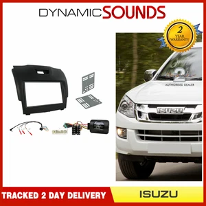 CTKIZ02 Double Din Stereo Fascia Steering Fitting Kit For ISUZU D-Max 2012-2020 - Picture 1 of 1