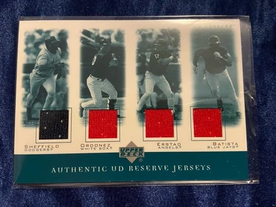 Camiseta Reserve 2001 usada en juegos Quads Gary Sheffield Magglio Ordóñez Darín Erstad Foto 1 de 2