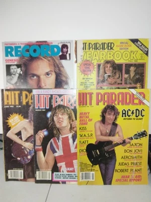 VINTAGE 82-85 HIT PARADER & 84 RECORD MAGAZINE 5 ISSUE SET - Image 1 of 4