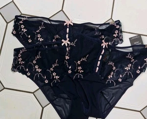 Joanna Hope @ Simply Be Damen-Slips 3 Paar marineblau/rouge Größe 20 neu mit Etikett - Bild 1 von 7