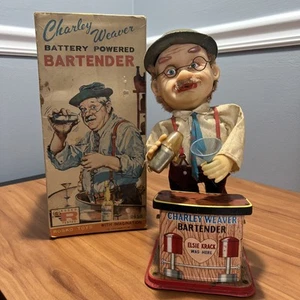 Charley Weaver Battery Powered Bartender Made In Japan 1962 with Original Box  - Picture 1 of 10