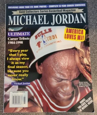 GOLD COLLECTORS SERIES BASKETBALL MICHAEL JORDAN CHICAGO LOVES MJ COVER B - Image 1 of 4