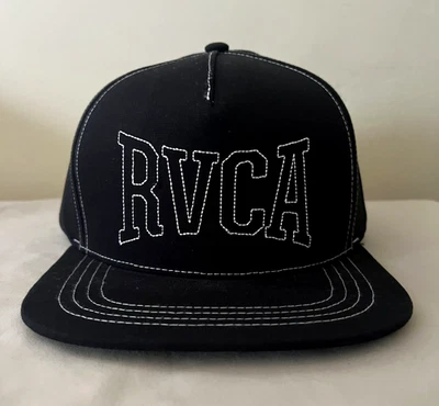 Бейсболка RVCA Stitch Twill черная/белая унисекс для взрослых OSFM новая с этикетками - Изображение 1 из 4