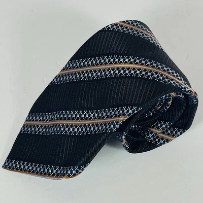 "Corbata Ermenegildo Zegna 100 % seda marrón/negro/azul/cobre Repp 3,5""" Foto 1 de 4