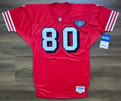 Camiseta deportiva auténtica 1994 Wilson Pro Line 49ers Jerry Rice Super Bowl 44 75th Foto 1 de 4