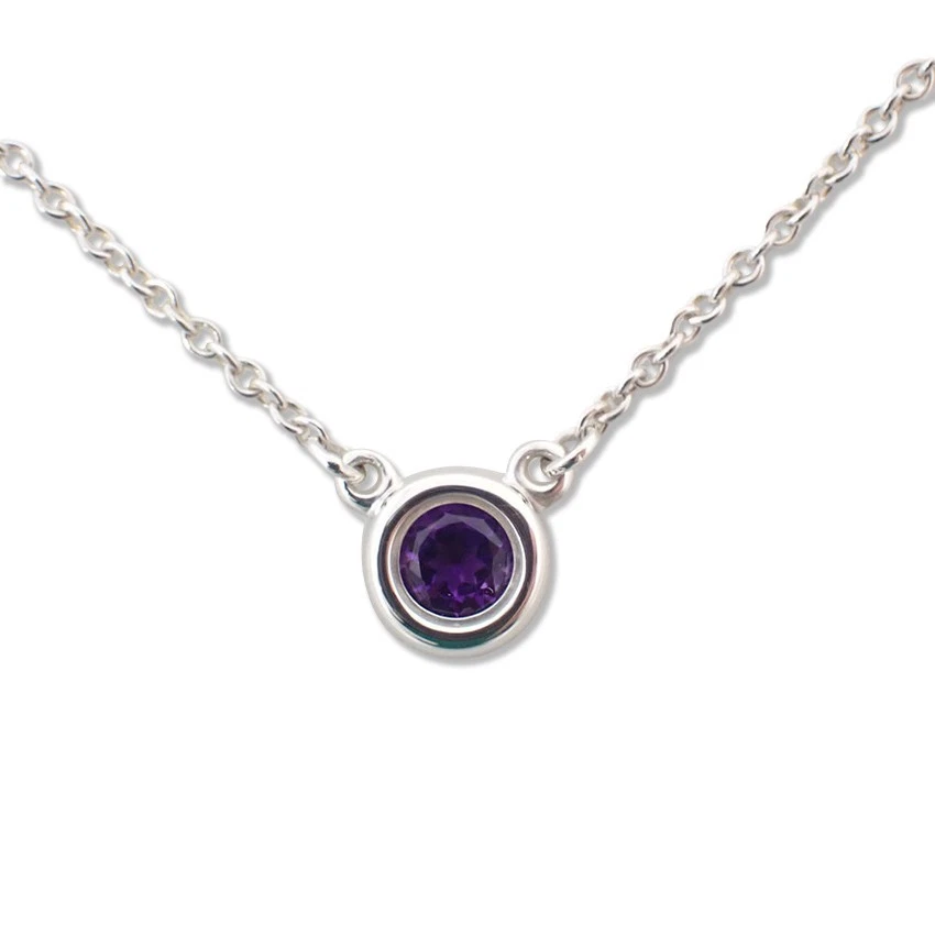 [Usado] Collar de amatista TIFFANY/Tiffany 925 por yarda/j100-5 Foto 1 de 4