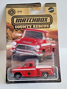 Matchbox 2024 County Rescue 2/6 '57 GMC Stepside Red - Picture 1 of 3