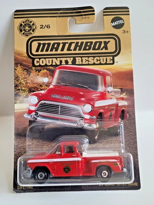 Matchbox 2024 County Rescue 2/6   '57 GMC Stepside  Red - Image 1 of 3