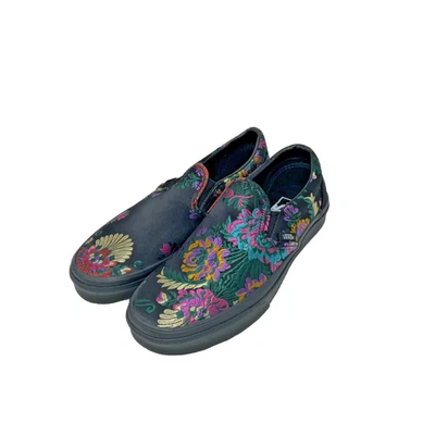 Vans Low Slip On Festival Satin Skate Shoes - Black/Colorful - 500714 - Size: 7 - Image 1 of 4