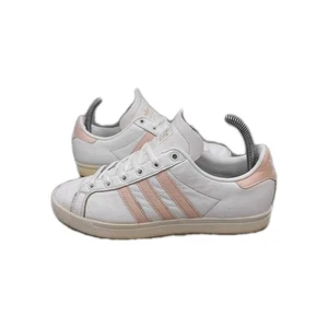 Adidas Womens Trainers White Pink Casual Shoe Lace Up Low Top UK Size 5 - Picture 1 of 18
