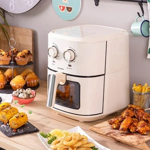 Freidora de Aire InnovaGoods Vynner Pro 6500 Crema 1700 W 6,5 L Acero Inoxida - Imagen 1 de 10