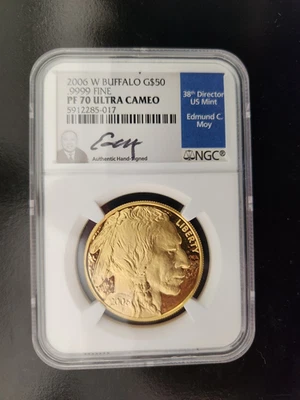 2006 W $50 American Buffalo 1 Oz .9999 24kt Gold Proof Coin NGC PF70 Ultra Cameo - Image 1 of 2