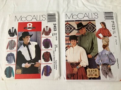 CAMISETA Vaquera Occidental McCall's Patterns 2453 + 7123 Para Hombre Talla XXL (50-52) SIN CORTAR Foto 1 de 4