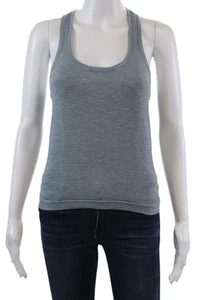 Lululemon Womens Striped Racer Back Sleeveless Tank Top Blue Black Size 6 - Picture 1 of 4