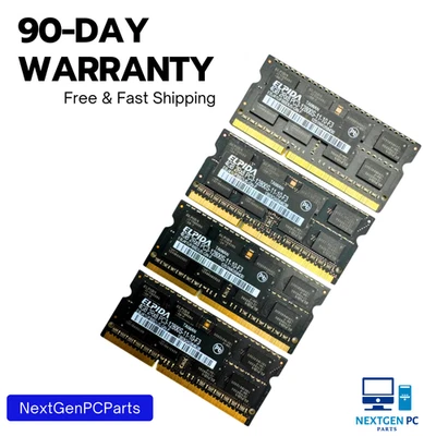 16GB (4x4GB) PC3-12800s DDR3-1600MHz 2Rx8 Non-ECC Elpida EBJ41UF8BDU5-GN-F - Image 1 of 4