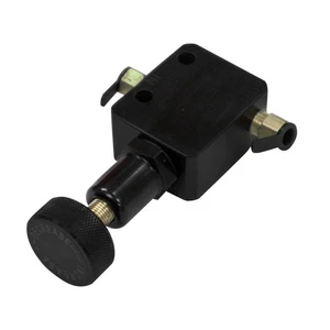Válvula dosificadora ajustable con adaptadores de llamarada invertidos de 3/16", 3 piezas. - Imagen 1 de 9