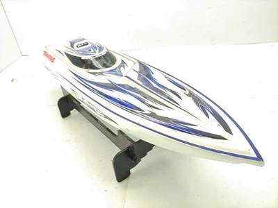 Older Traxxas Blast 1/10 RC Boat "Floater" (Complete Hull, No Motor/ESC) + Servo - Image 1 of 4