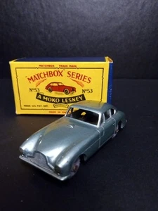 Matchbox #53A Aston Martin 1958 Metallic Light Green Rare KT GPW Orig B5 Box - Picture 1 of 16
