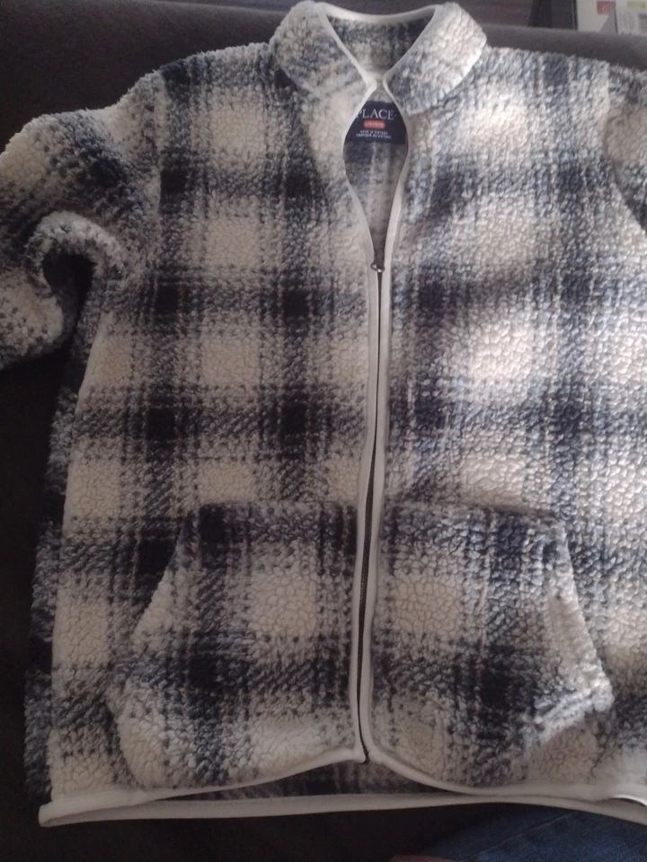 Chaqueta con Cremallera Children's Place Sherpa Azul Talla L 10 Foto 1 de 3