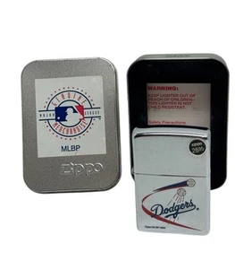 Vintage 2000 Los Angeles Dodgers High Polish Chrome Zippo Feuerzeug im Etui - Bild 1 von 7