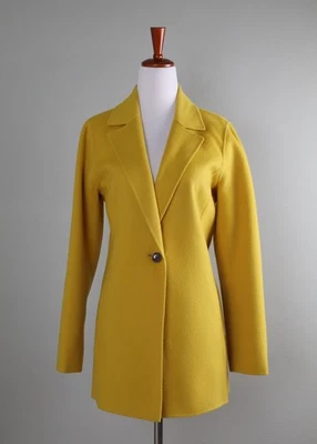 TALBOTS NWT $299 Yellow Double Face Faced Wool Plush Jacket Top Size 6 - Image 1 of 4