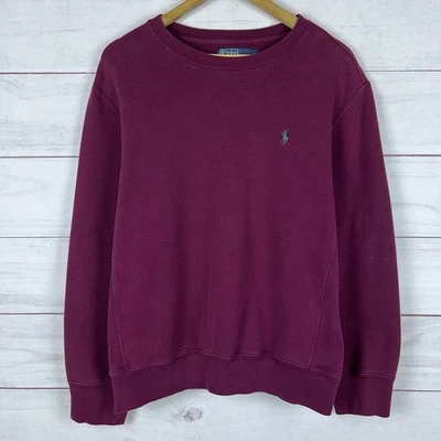 Sudadera Polo Ralph Lauren Vintage Grande Cuello Redondo Pullover Años 90 Verde Poni Foto 1 de 4