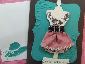 Handmade BIRTHDAY Card EMBOSSED BLING DRESS  Using Stampin Up! - Picture 1 of 1