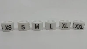 Hanger Size Marker - XS/ S / M / L / XL / XXL - 100 pieces each size - 600 total - Picture 1 of 1