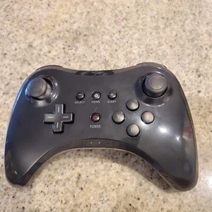 Wii U Pro Controller Aftermarket Black Charges With Cord Not Included - Picture 1 of 6