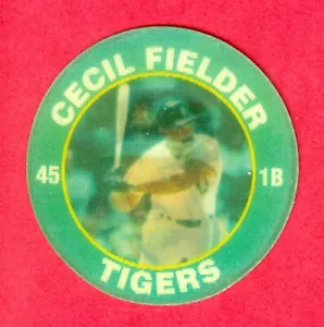 1991 SCORE (BB) Cecil Fielder LP 7/11 SLURPEE SUPERSTAR ACTION COIN CARD #7 HOF - Picture 1 of 2