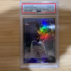 2022 Topps Jarren Duran PSA 10 5/25 Pop 1 RC Stars of MLB pellicola rifrattrice nera - Foto 1 di 4