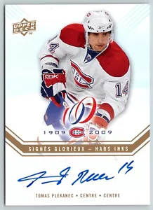 2008-09 MONTRÉAL CANADIENS CENTENAIRE TOMAS PLACEANEC HABS ENCRES HABS-TP 95231 - Photo 1 sur 2