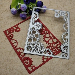 Steampunk Frame Cog Cogs Steam Punk Paper Card Cut Dies Die Metal Cutting Cutter - Picture 1 of 4