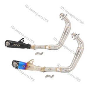 For Yamaha YZF R7 MT07 FZ07 2021-2025 Exhaust System Front Pipe Slip On Muffler - Picture 1 of 10