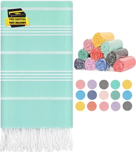 Turkish Beach Towels Adult Pool Swim Bathroom Towel Oversized Sand Free Quick Dr - Picture 1 of 7