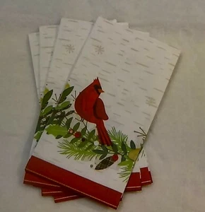 4pc Elegant Cardinal 3ply Guest napkin. 13 x 15.75" Decoupage. Christmas, bird - Picture 1 of 1
