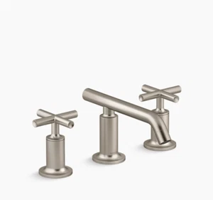 KOHLER K-14410-3-BN Purist 8 in. Widespread 2-Handle Low-Arc Bathroom Faucet - Picture 1 of 1