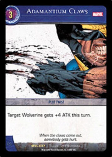 VS System: Adamantium Claws [Played] Marvel Legends TCG CCG Classic Marvel DC DH - Image 1 of 1
