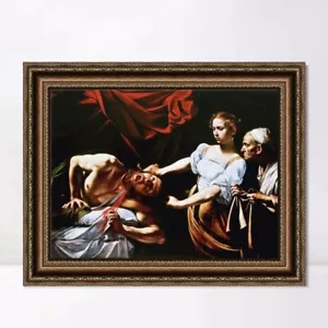 Framed Art Judith Beheading Holofernes by Caravaggio Wall Art 24"x32" - Picture 1 of 5
