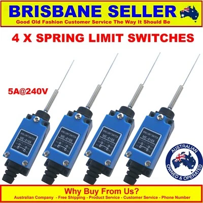 4 x Tripwire Switch 240V 5A AC 12V Spring 4 way Alarm Motors Doors Alarms Door - image 1 of 4