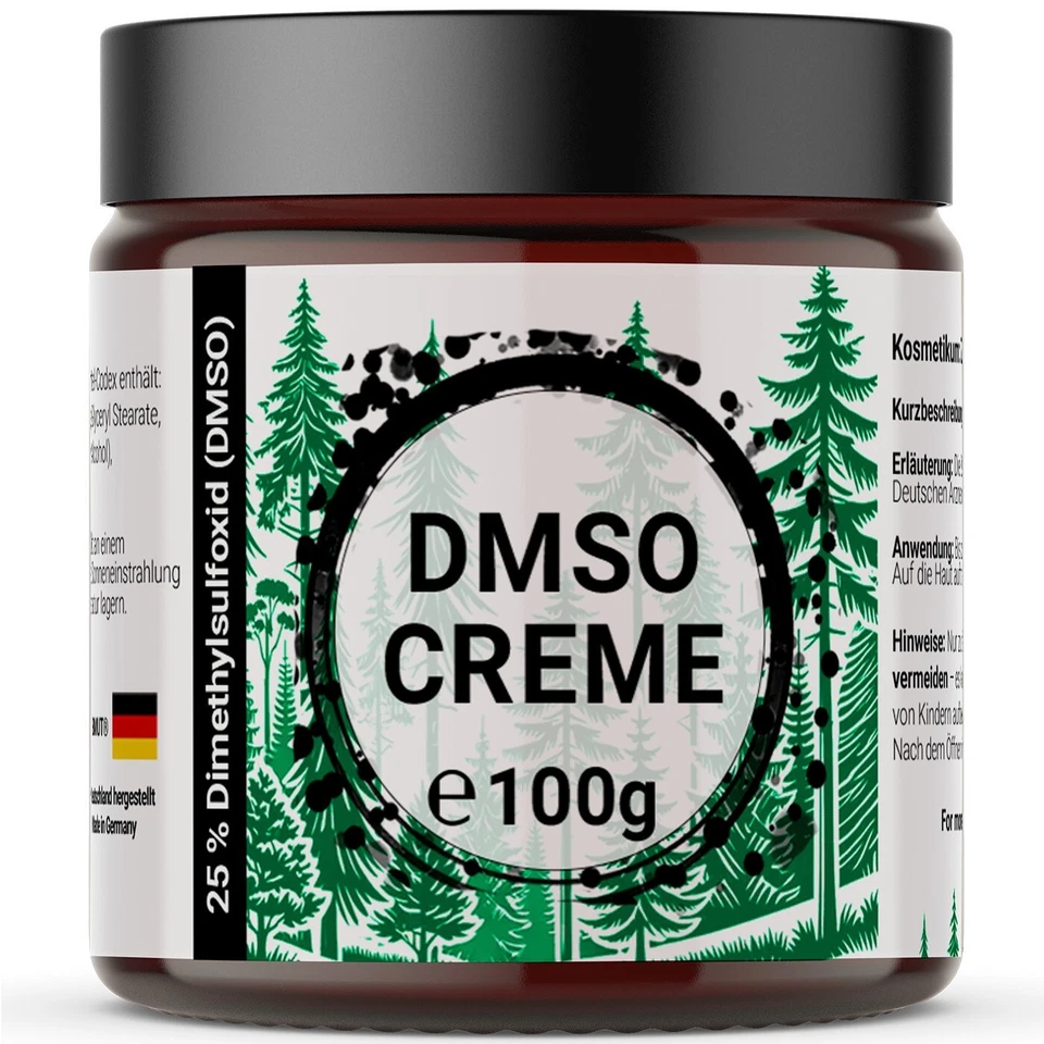 100g DMSO Cream Dimethyl Sulfoxide Ph. Eur. Purity Base Cream in Glass Jar - Image 1 of 4